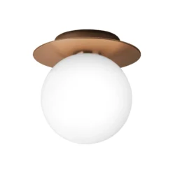 Aplique de pared Nuura Liila 1 Medium, bronce/ópal, IP44, G9