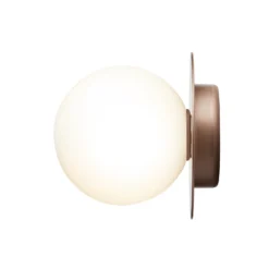 Aplique de pared Nuura Liila 1 Medium, bronce/ópal, IP44, G9