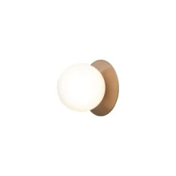 Aplique de pared Nuura Liila 1 Medium, bronce/ópal, IP44, G9