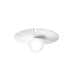 Aplique de pared Nuura Liila Muuse, Ø 42 cm, IP44, blanco/ópalo