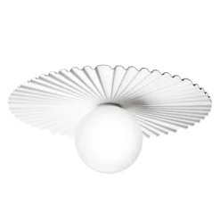 Aplique de pared Nuura Liila Muuse, Ø 42 cm, IP44, blanco/ópalo