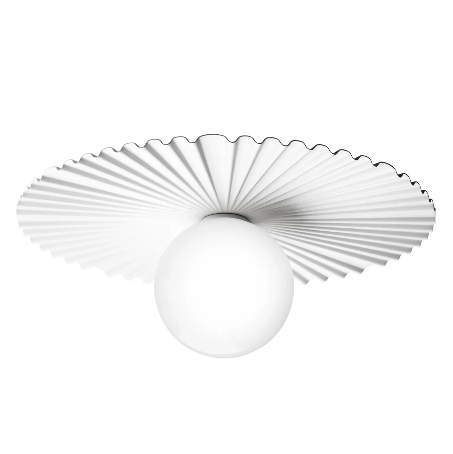 Aplique de pared Nuura Liila Muuse, Ø 42 cm, IP44, blanco/ópalo