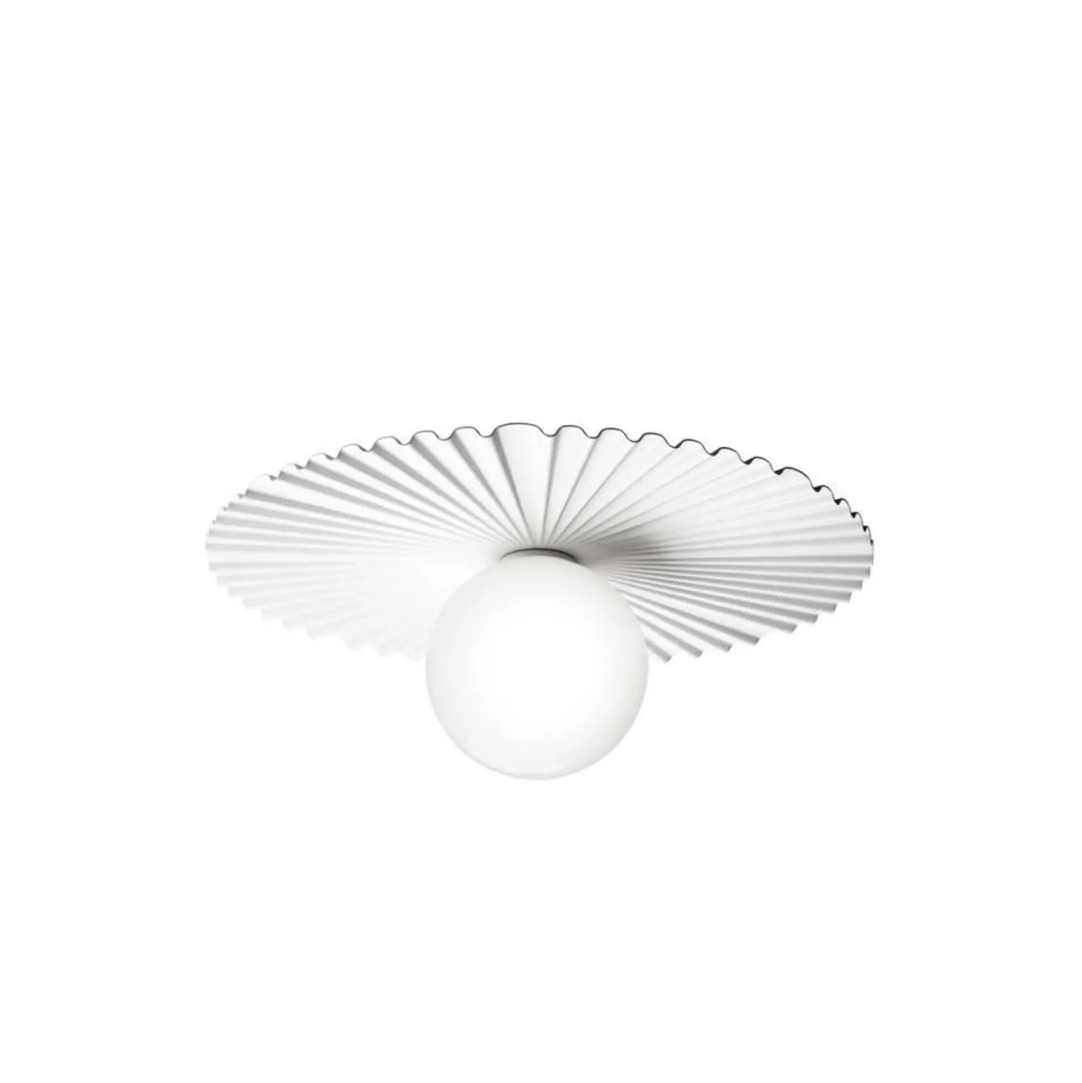 Aplique de pared Nuura Liila Muuse, Ø 42 cm, IP44, blanco/ópalo