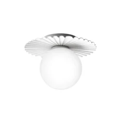 Aplique de pared Nuura Liila Muuse, Ø 20 cm IP44, blanco/ópalo