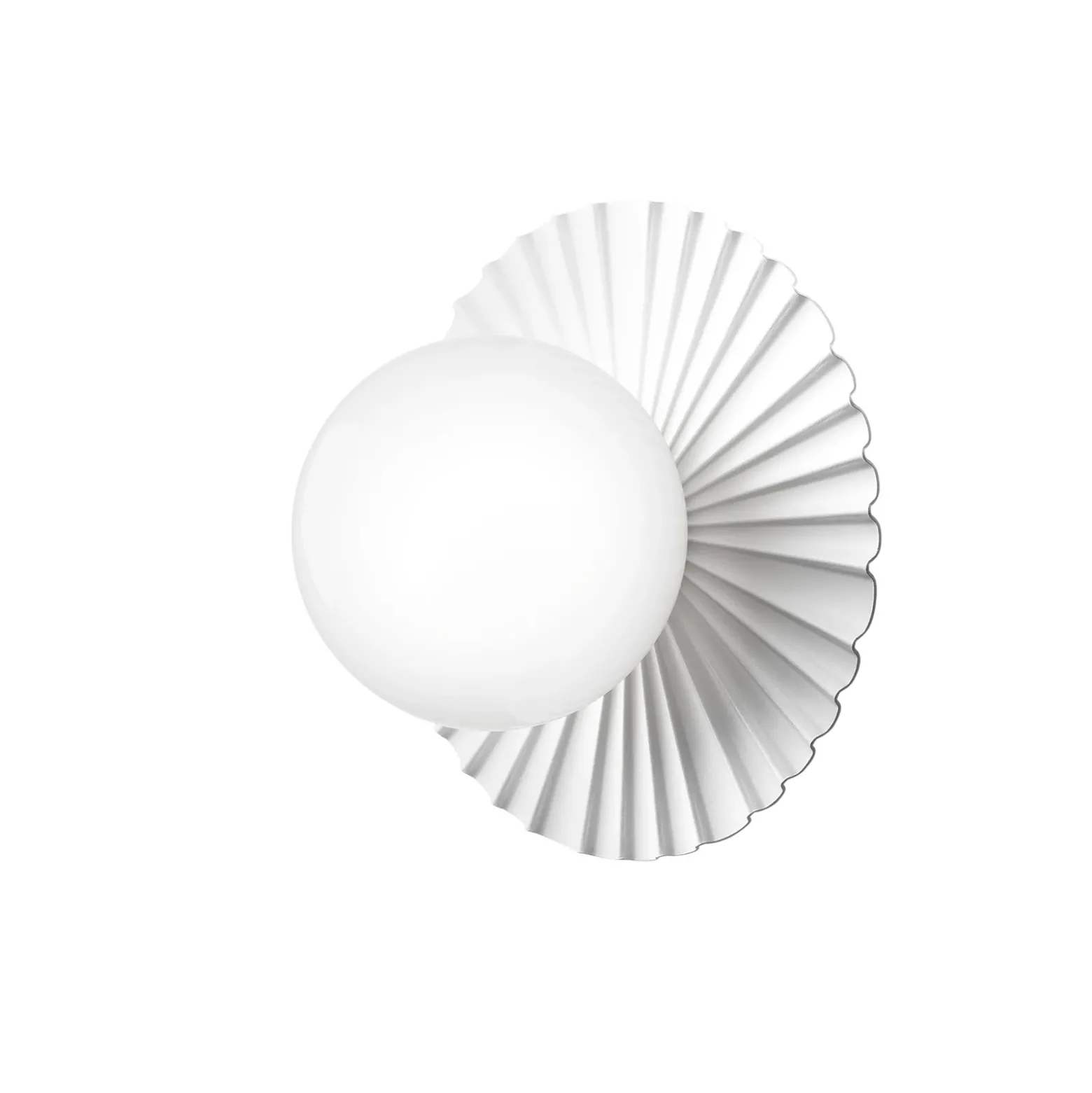 Aplique de pared Nuura Liila Muuse, Ø 20 cm IP44, blanco/ópalo