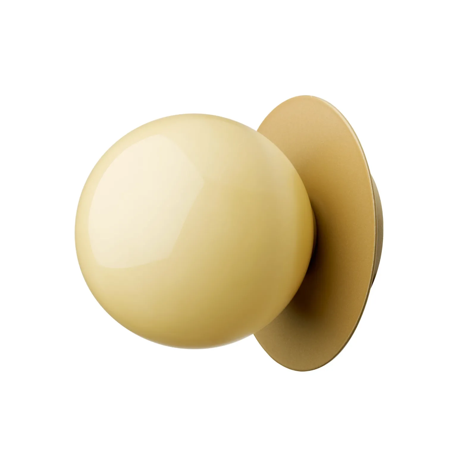 Aplique de pared Nuura Liila 1 Medium, dorado/amarillo miel, IP44, G9