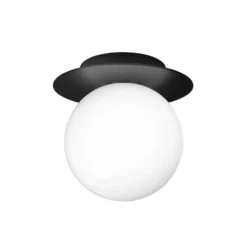 Aplique de pared Nuura Liila 1 Medium, negro/ópal. IP44, G9