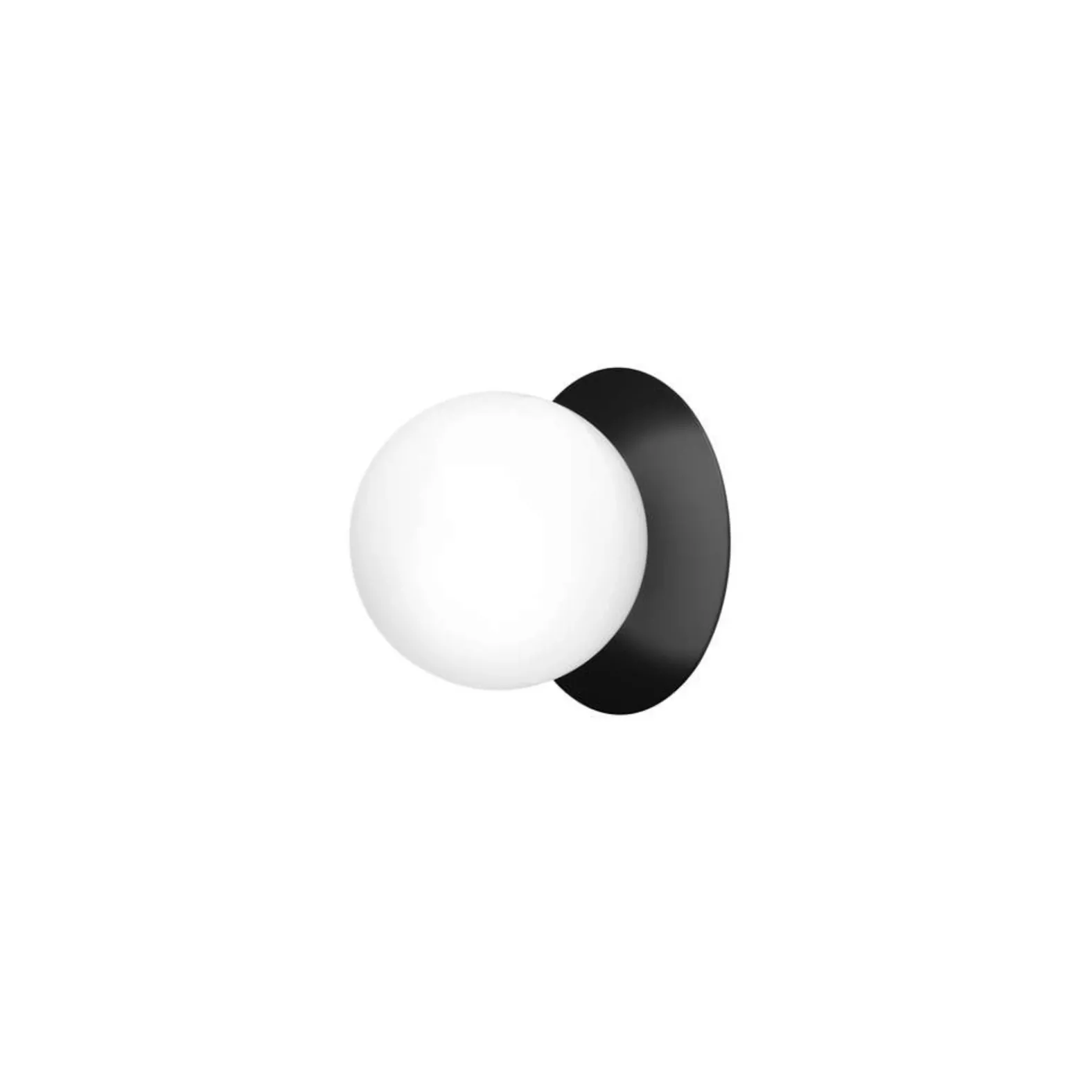 Aplique de pared Nuura Liila 1 Medium, negro/ópal. IP44, G9