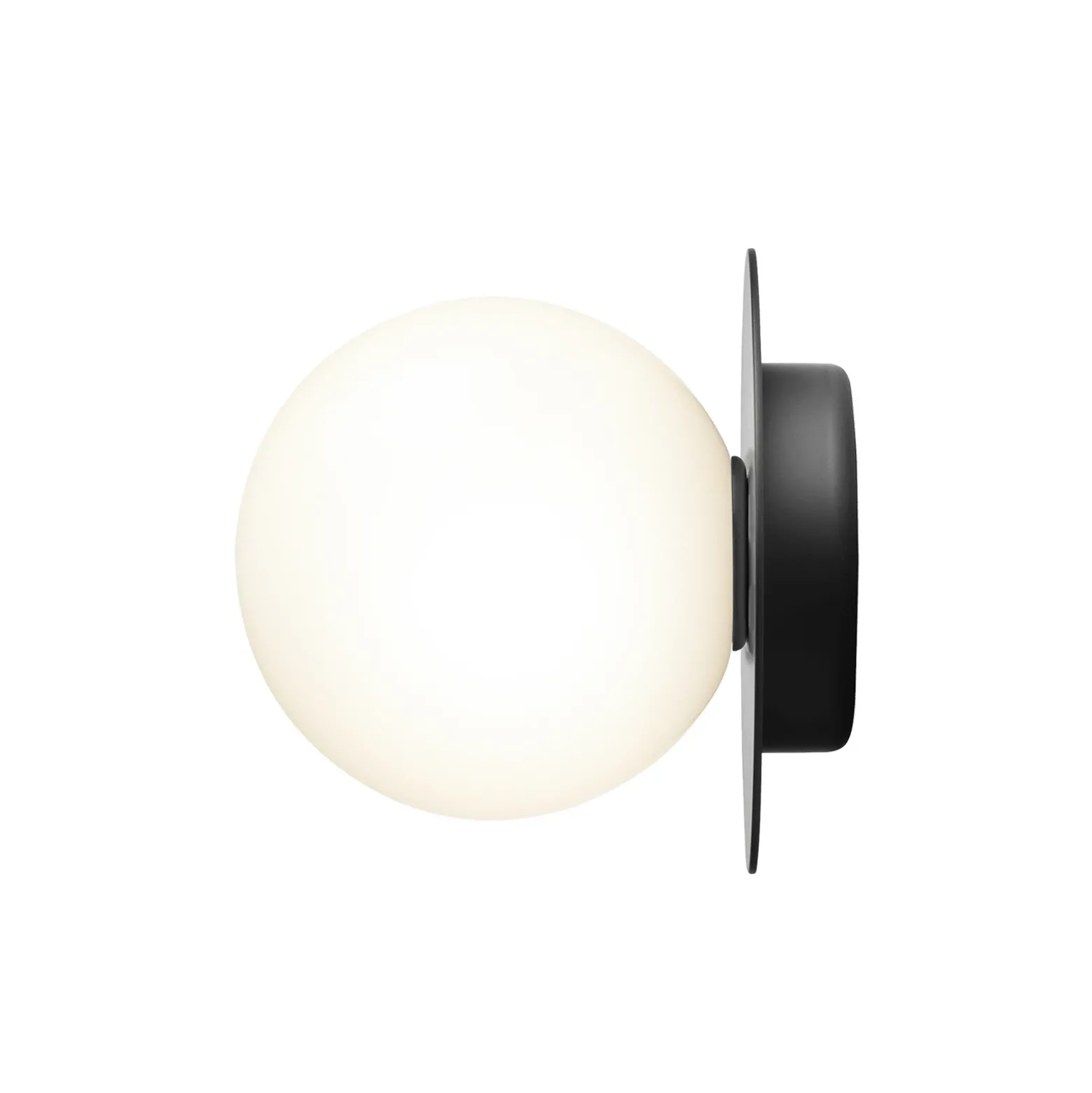 Aplique de pared Nuura Liila 1 Medium, negro/ópal. IP44, G9
