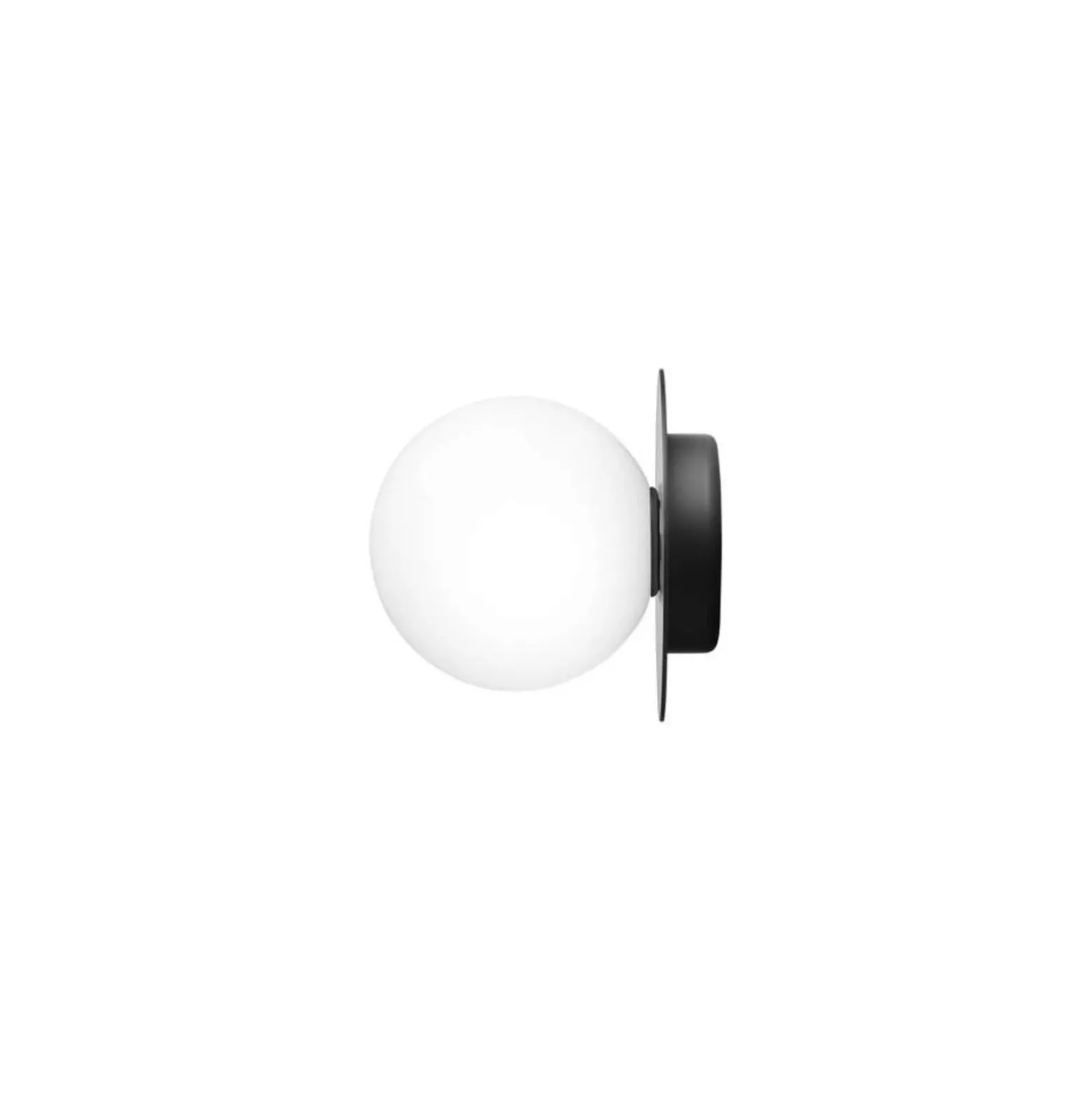 Aplique de pared Nuura Liila 1 Medium, negro/ópal. IP44, G9