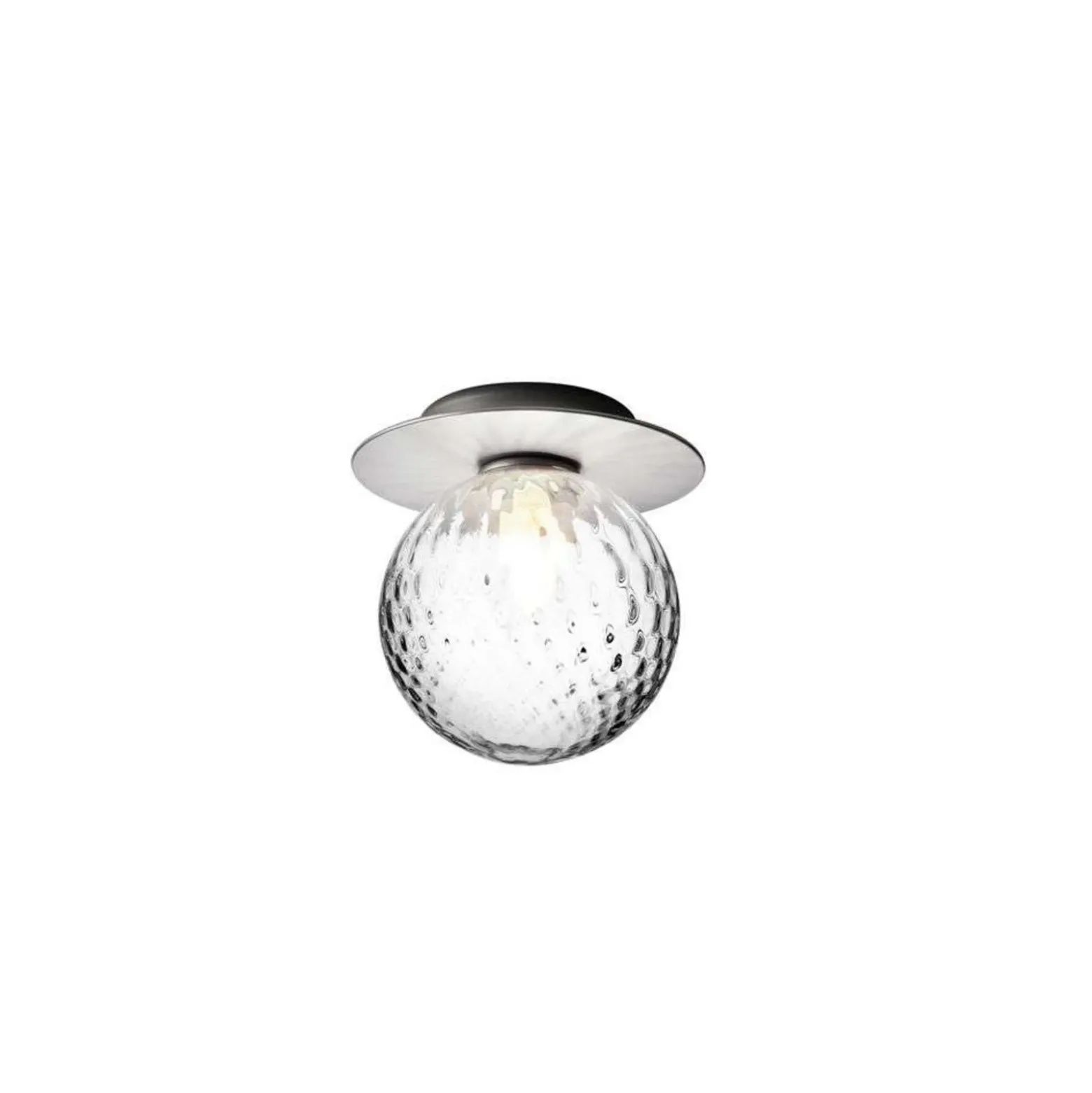 Aplique de pared Nuura Liila 1 Medium, plateado/transparente, IP44, G9