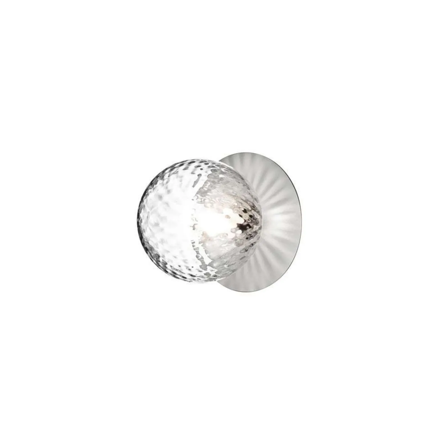 Aplique de pared Nuura Liila 1 Medium, plateado/transparente, IP44, G9