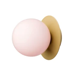 Aplique de pared Nuura Liila 1 Medium, dorado/rosa, IP44, G9