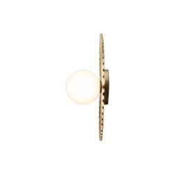 Aplique de pared Nuura Liila Muuse, Ø 42 cm, IP44, dorado/ópalo