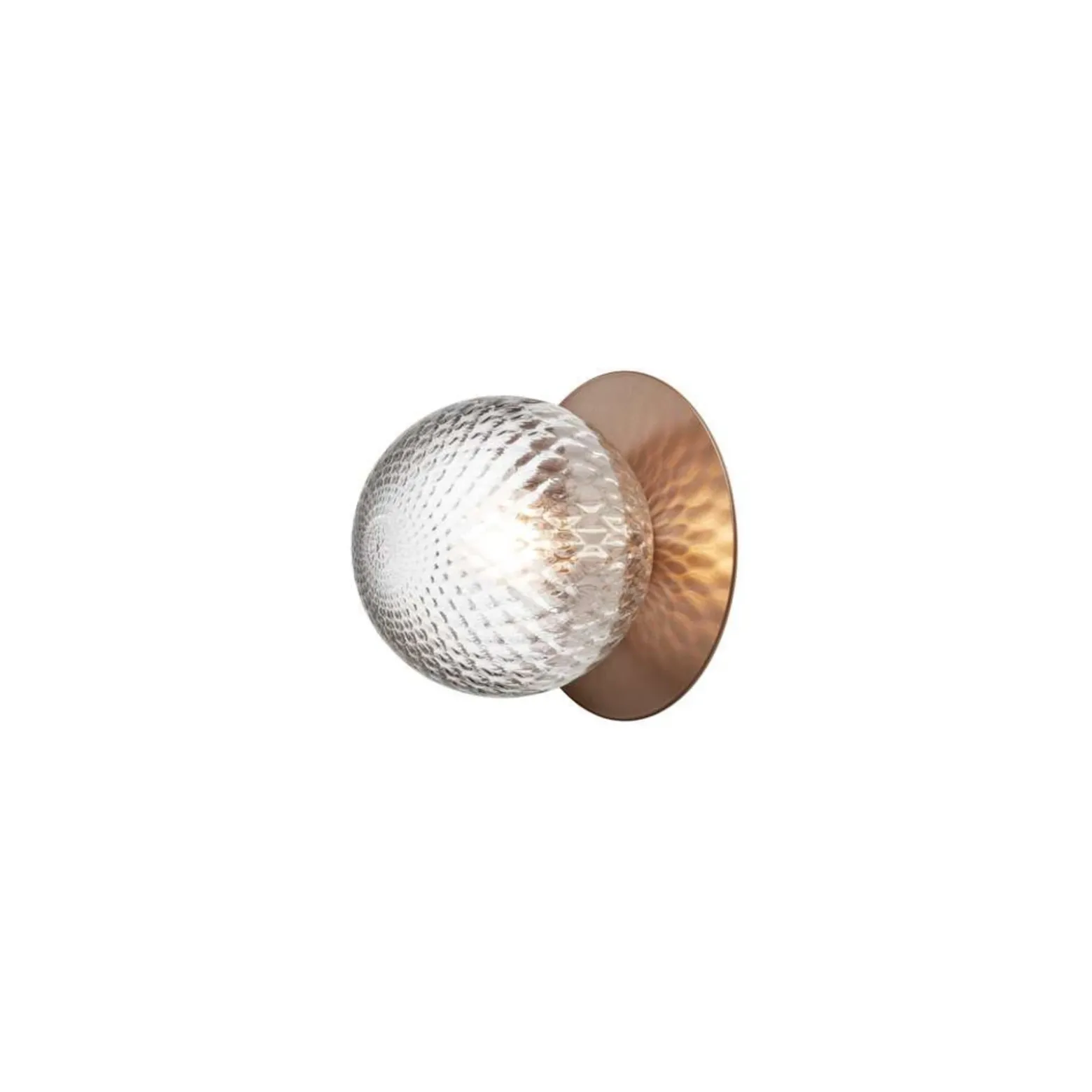 Aplique de pared Nuura Liila 1 Medium, bronce/transparente, IP44, G9