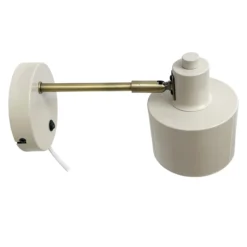 Aplique de pared Ocean de Dyberg Larsen, color beige, saliente de 30 cm