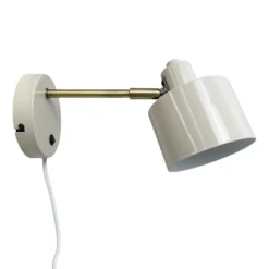 Aplique de pared Ocean de Dyberg Larsen, color beige, saliente de 30 cm