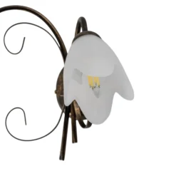 Aplique de pared Odino, 2 luces, color bronce, metal, cristal