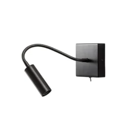 Aplique de pared Ojos, antracita, lámpara de lectura, ajustable, 33 cm, G9