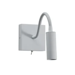 Aplique de pared Ojos, blanco, lámpara de lectura, ajustable, 33 cm, G9