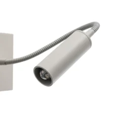 Aplique de pared Ojos, color crema, lámpara de lectura, ajustable, 33 cm, G9