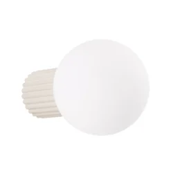 Aplique de pared ORBI, beige, vidrio/metal, Ø 12 cm, IP44, G9
