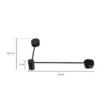 Aplique de pared Orbit II 20/40, negro, 2 luces