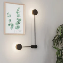 Aplique de pared Orbit II 20/40, negro, 2 luces