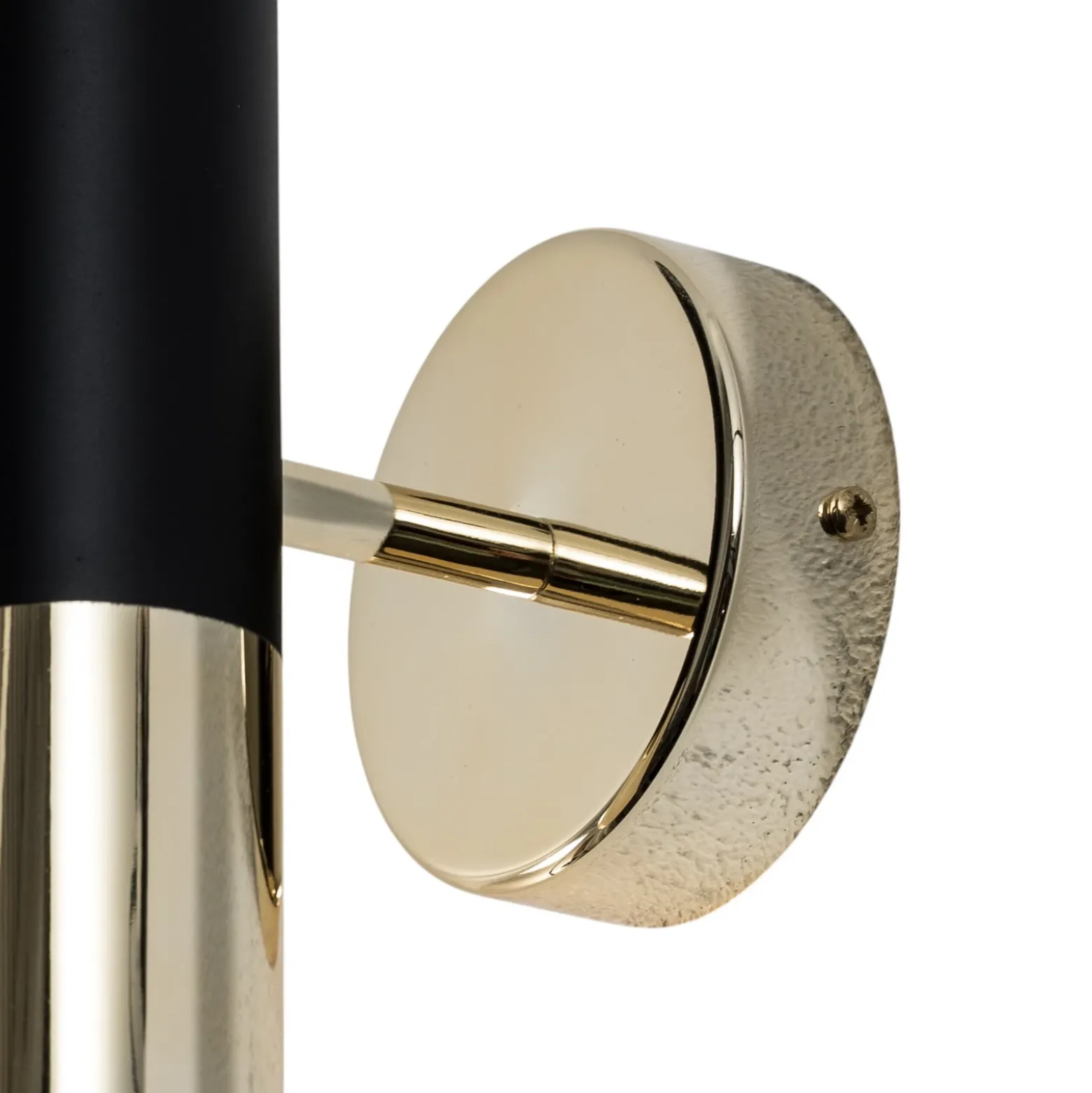 Aplique de pared Orino, negro/dorado, metal, GU10