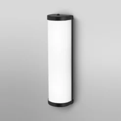 Aplique de pared OSRAM BATHROOM negro, longitud 32 cm, metal/vidrio, IP44
