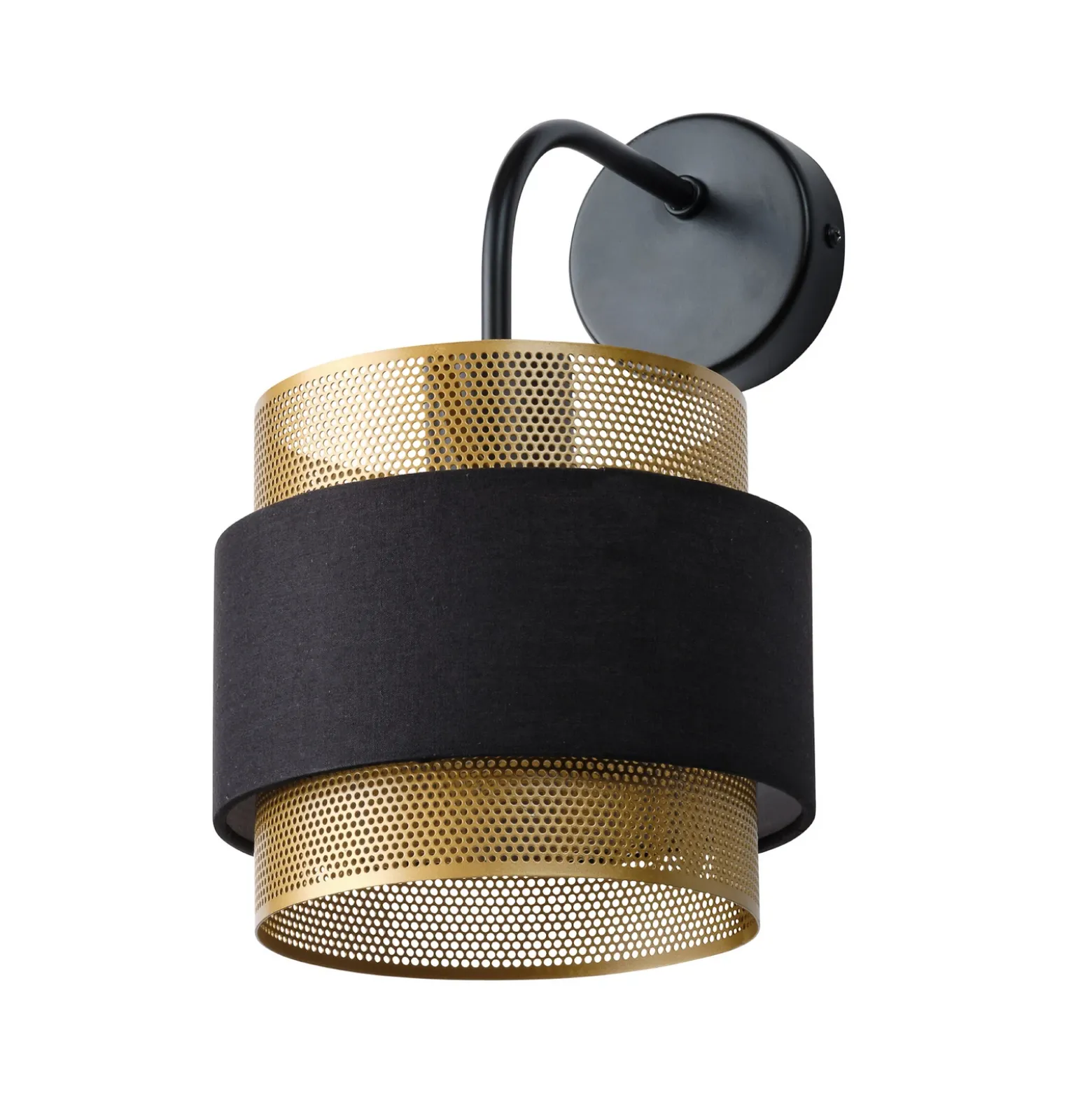 Aplique de pared OSRAM Decor Hornet, 1 luz, negro/dorado, E27