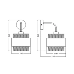 Aplique de pared OSRAM Decor Hornet, 1 luz, negro/dorado, E27