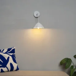 Aplique de pared OSRAM Decor Lotus Leaf, 1 luz, blanca, papel, E14