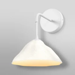Aplique de pared OSRAM Decor Lotus Leaf, 1 luz, blanca, papel, E14