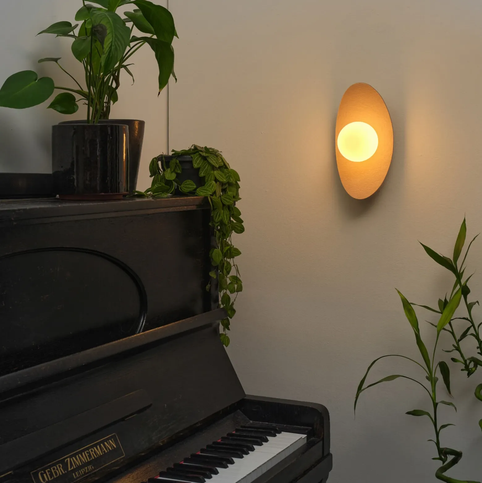 Aplique de pared OSRAM Decor Pearl, beige, fieltro, G9