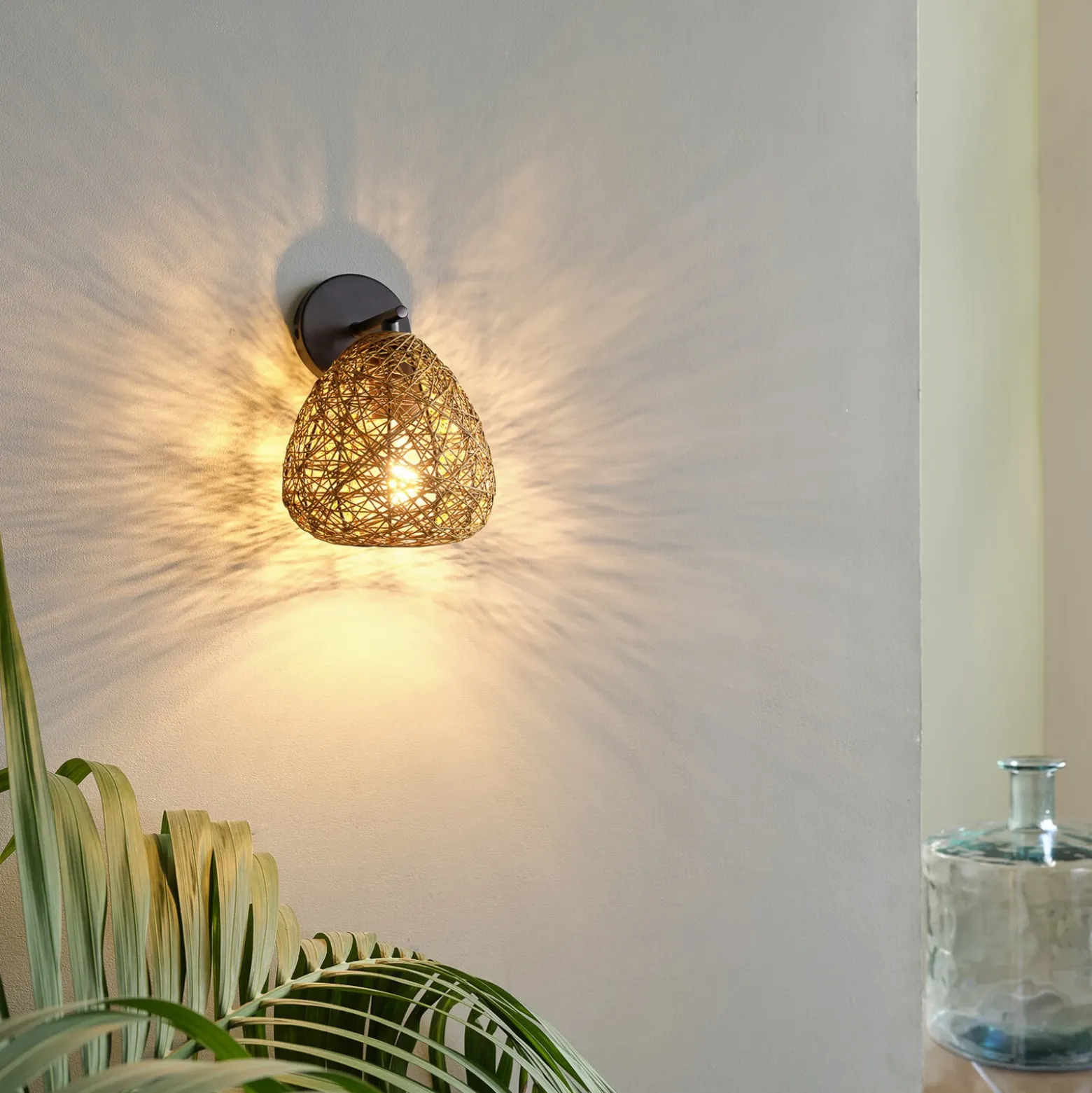 Aplique de pared OSRAM Decor Paper Drop, papel, beige, E27