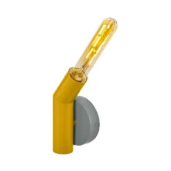 Aplique de pared OSRAM Decor Straw, 1 luz, gris/amarillo, acero, E27