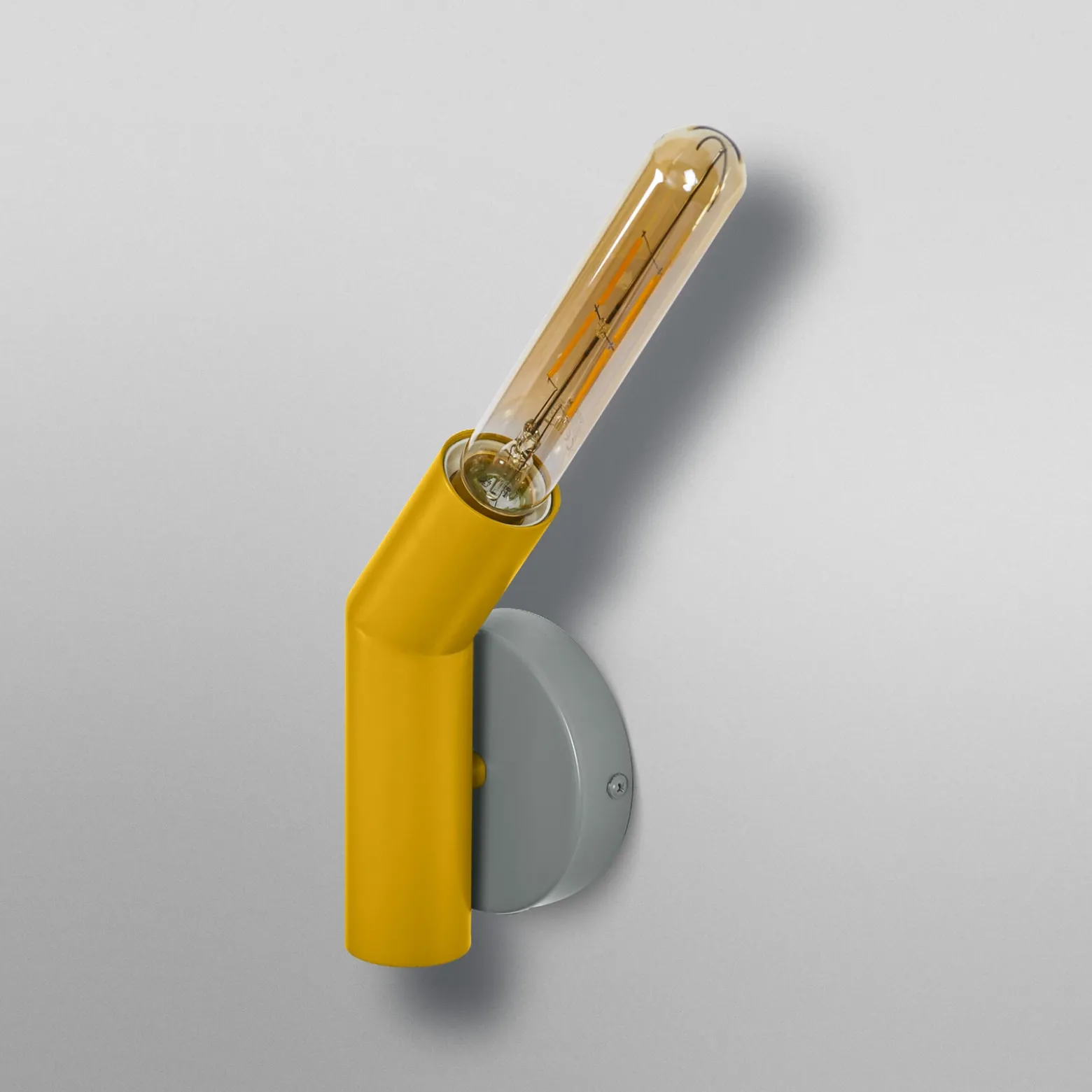 Aplique de pared OSRAM Decor Straw, 1 luz, gris/amarillo, acero, E27