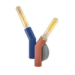 Aplique de pared OSRAM Decor Straw, 2 luces, multicolor, acero, E27