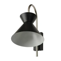 Aplique de pared OSRAM Decor Waist, acero, negro, E27, enchufe
