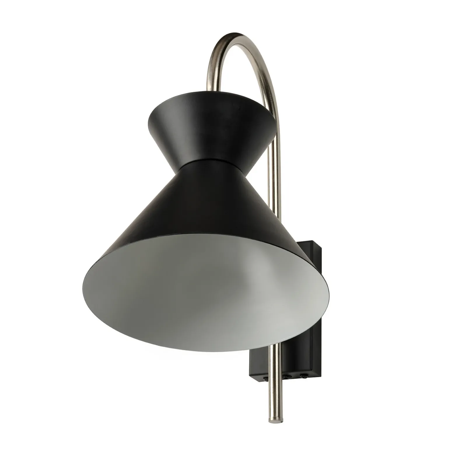 Aplique de pared OSRAM Decor Waist, acero, negro, E27, enchufe