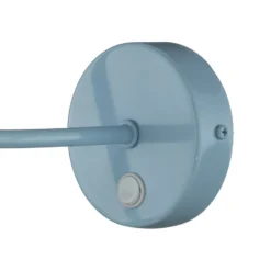 Aplique de pared Oxford, azul, metal, 1 luz, E27, interruptor