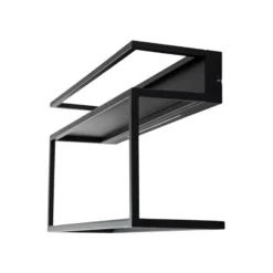 Aplique de pared para estantería, negro, acero, 60 cm de largo, 1 x LED
