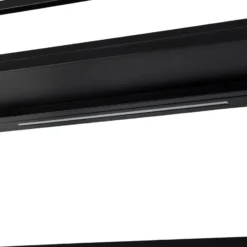 Aplique de pared para estantería, negro, acero, 60 cm de largo, 1 x LED