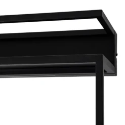 Aplique de pared para estantería, negro, acero, 60 cm de largo, 1 x LED