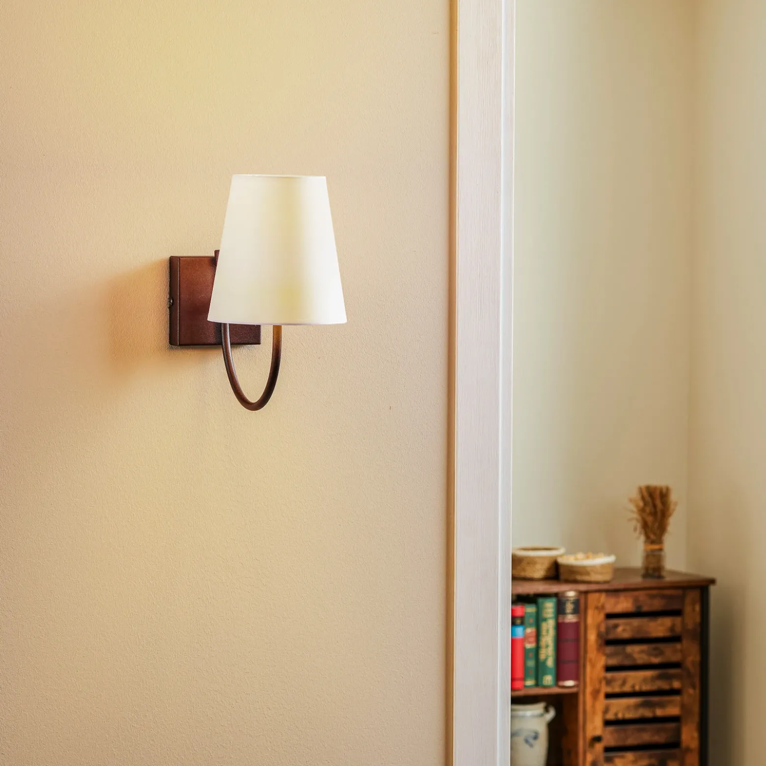 Aplique de pared Paro con pantalla textil