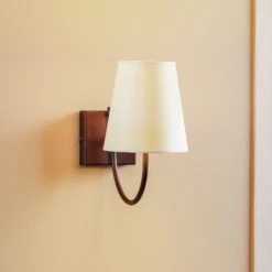 Aplique de pared Paro con pantalla textil