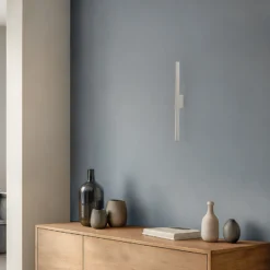 Aplique de pared Pastelo, beige, altura 20 cm, acero, 2 luces.