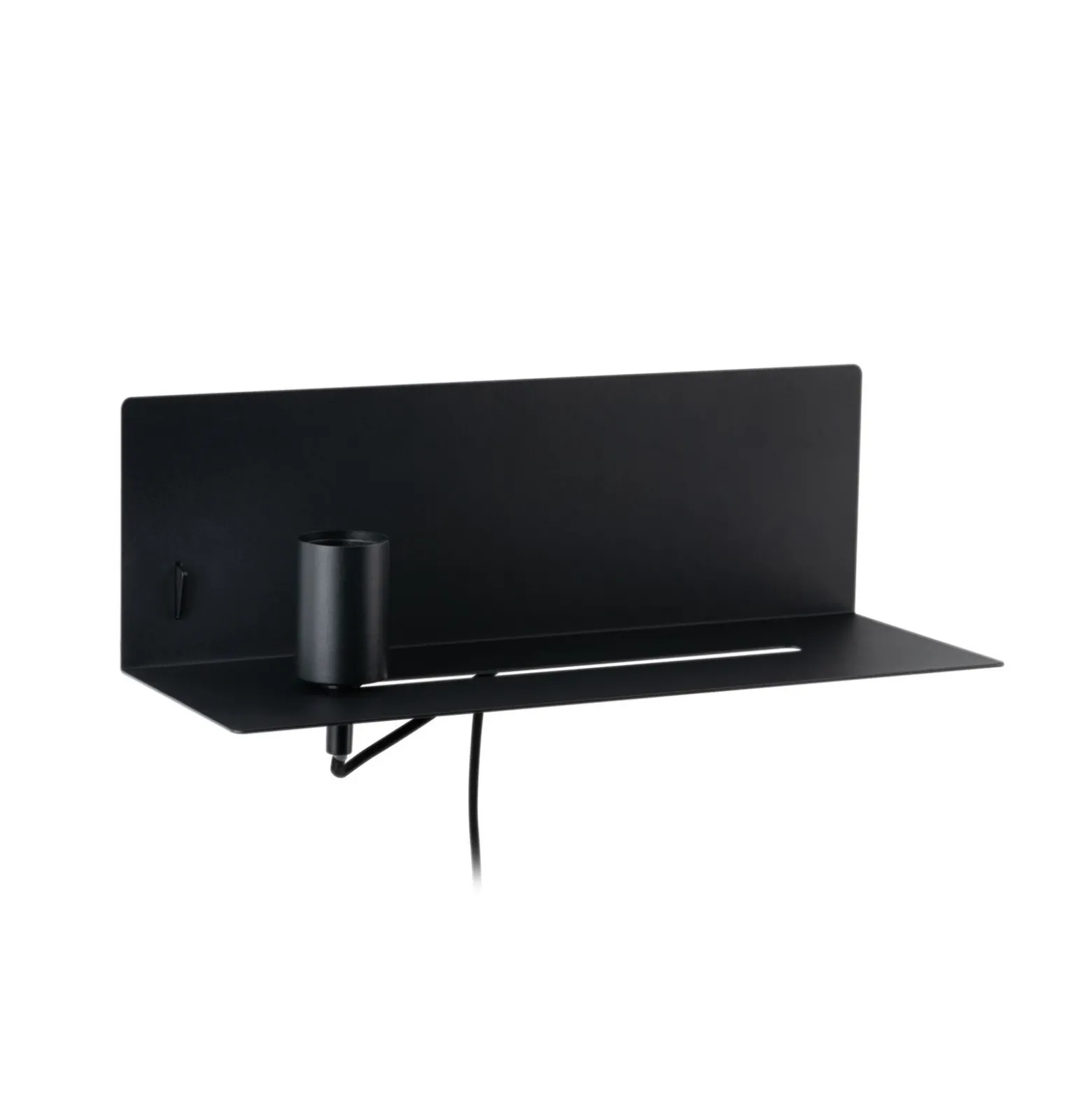 Aplique de pared Paulmann Devara, negra, 40 cm, E27, puerto USB