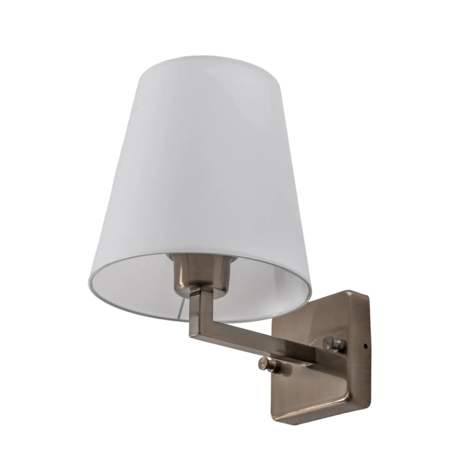 Aplique de pared perfil, dorado/blanco, metal/tejido, altura 30 cm